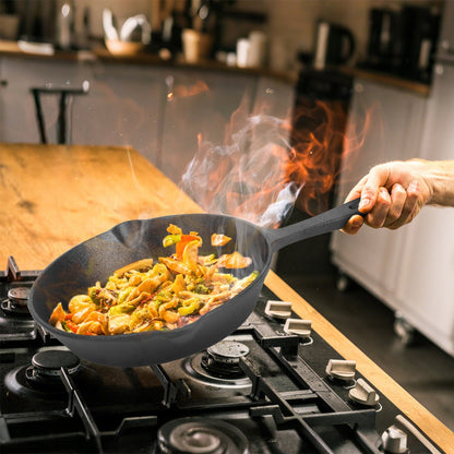 Three Piece Cast Iron Skillet Set 6in, 8in, 10in, Non-Stick Oven Safe
