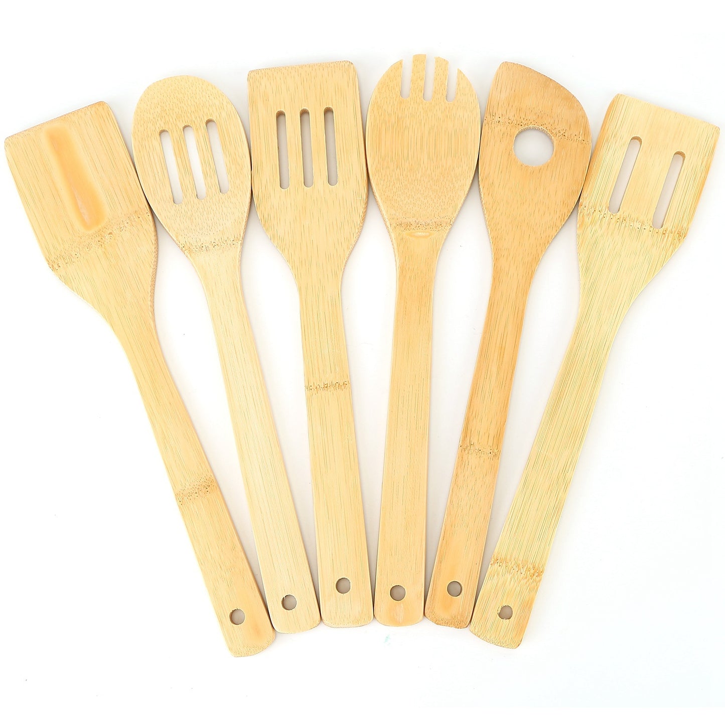 Six Piece Bamboo Wooden Spoons And Spatula