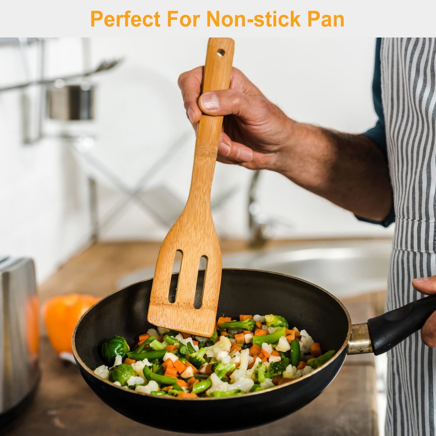 Six Piece Bamboo Wooden Spoons And Spatula