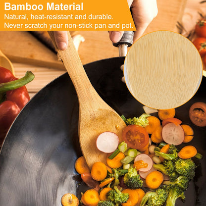 Six Piece Bamboo Wooden Spoons And Spatula